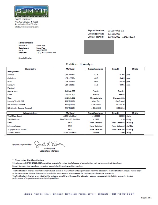 USA Organikus maca gyökér kapszula 60 db