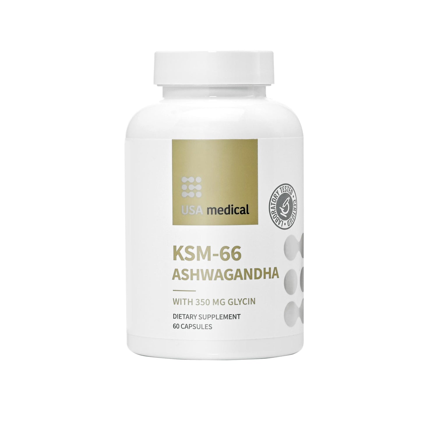 USA Ashwagandha® KSM66 kapszula glicinnel 60 db