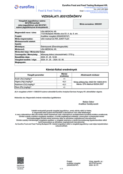 USA Porc támogató kapszula C-vitaminnal, MSM-mel, glükozaminnal és kurkumával 60 db