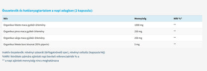 USA Organikus maca gyökér kapszula 60 db