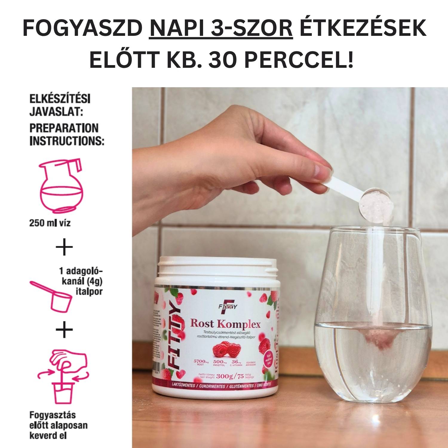 Fitty Rost Komplex testsúlycsökkentést elősegítő italpor nőknek