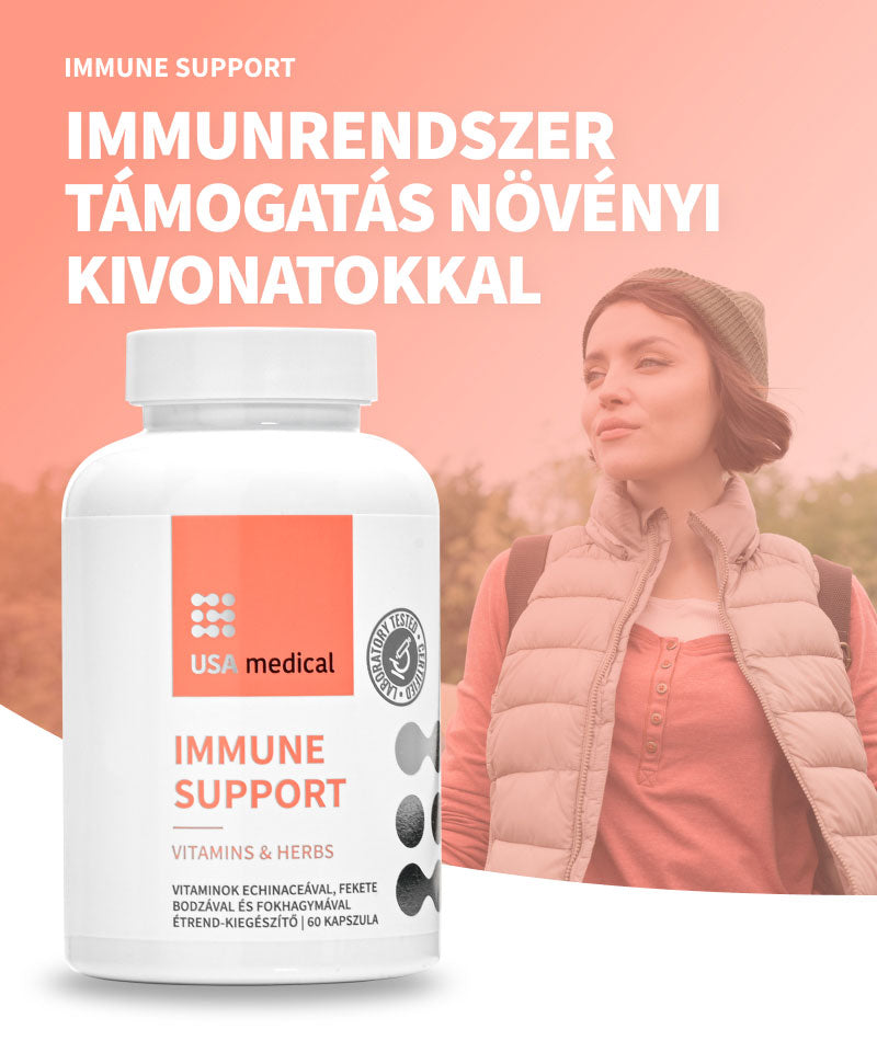 USA Immunsupport gyógynövény kivonatokkal és vitaminokkal 60 db